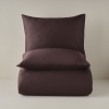 3 Pieces Supreme Cotton Satin King Size Duvet Cover Set 240 x 220 cm - Brown