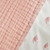 6 Pieces Samira Embroidered Double Pique Set 200 x 220 cm - Pink / White