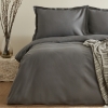 5 Pieces Weena Jacquard Double Duvet Cover With Pique Set 200 x 220 cm - Grey