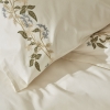 4 Pieces Nancy 200 x 220 cm Cotton Double Embroidered Duvet Cover Set - White / Green