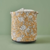 2 Pieces Indian Laundry Basket Set 36 x 40 + 24 x 17 x 14 cm - Mustard / White