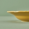 4 Pieces Indian Porcelain Cake Plate Set 21 cm - Mustard / White
