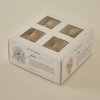 4 Pieces Lucky Flowers Glass Cup Set 300 ml - Gold