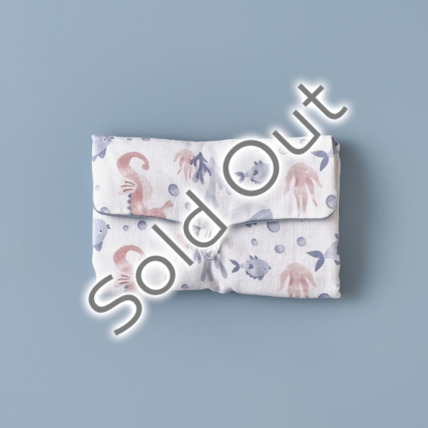 Marine Diaper Cover 45 x 75 cm - Blue / White / Salmon