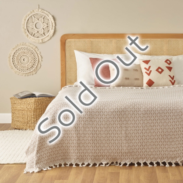 Silvana Cotton Double Bedspread 200 x 230 cm - Beige