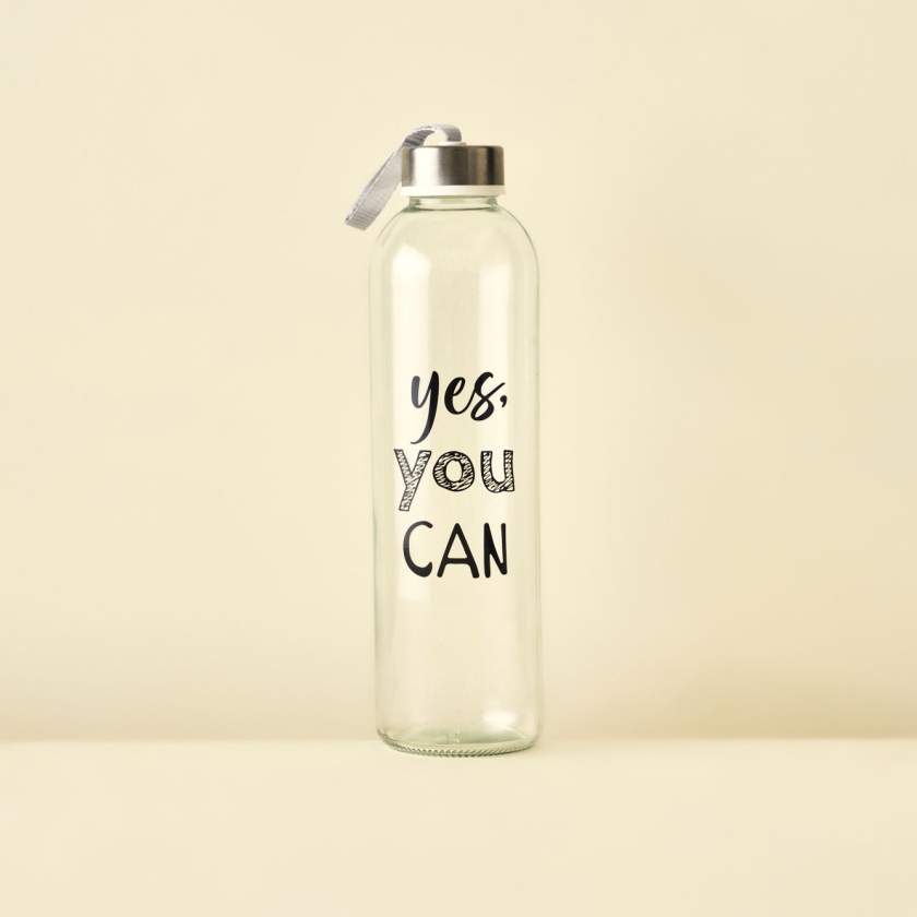 Yes You Can Glass Water Bottle 750 ..