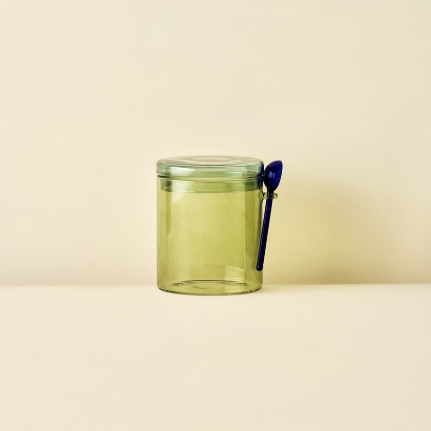 Jar With Spoon 680 ml - Green