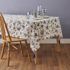 Blueberry Cotton Tablecloth 150 x 150 cm - Purple / White