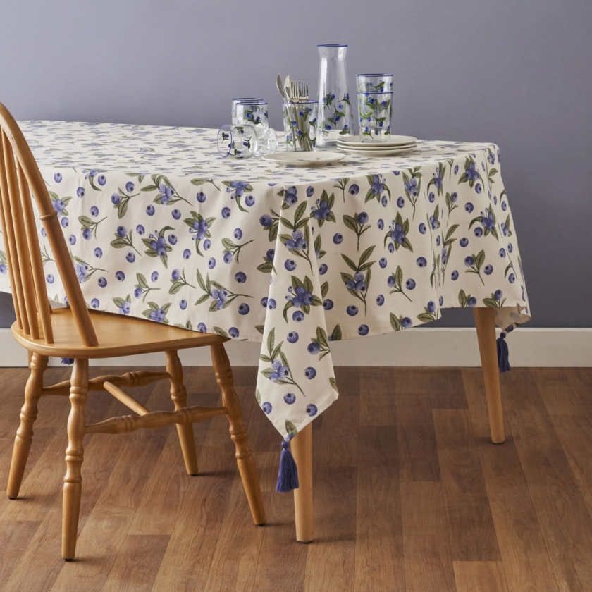 Blueberry Cotton Tablecloth 150 x 1..