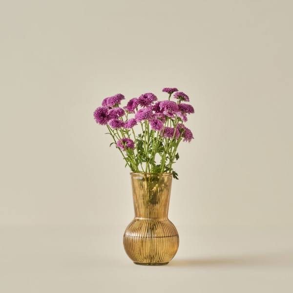 Eva Glass Vase 11 x 20 cm - Light Brown
