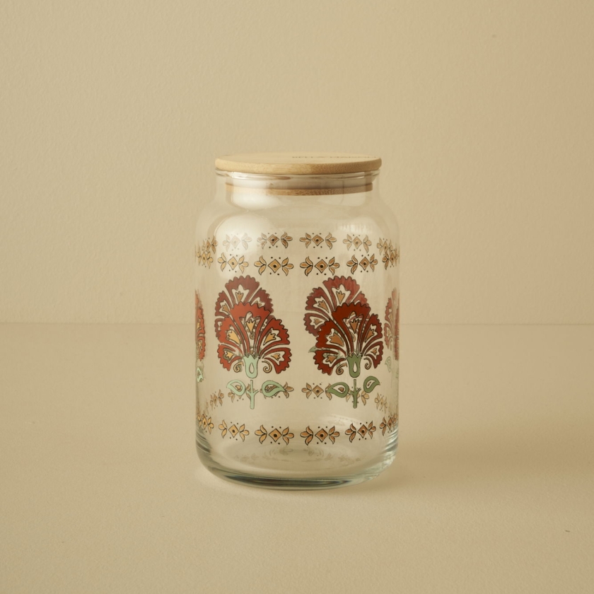 Indian Blossom Bamboo Lid Jar 970 m..