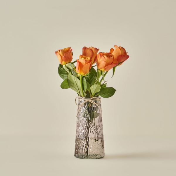 Garden Glass Vase 10 x 22 cm - Purple