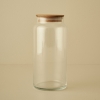 Joye Wooden Lid Jar 1400 ml - Transparent