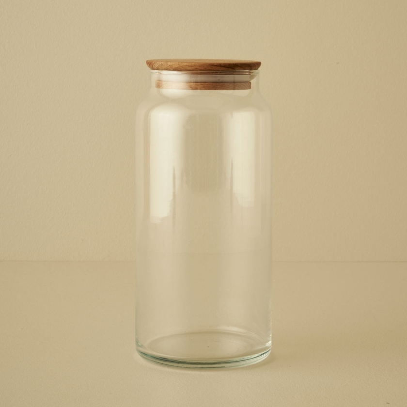 Joye Wooden Lid Jar 1400 ml - Trans..