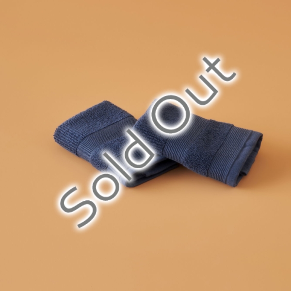 2 Pieces Juna Cotton Hand Towel 30 x 30 cm - Navy Blue