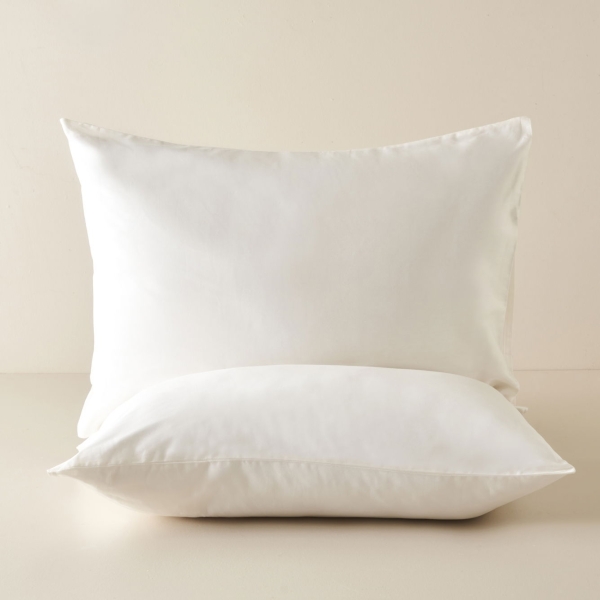 2 Pieces Basic Cotton 50 x 70 cm Ranforce Pillowcase - Optic White