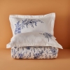 3 Pieces Bleu Blanc Cotton Satin Double Duvet Cover Set 200 x 220 cm - Blue / White