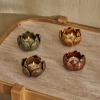 Lotus Candle Holder 8 x 8 x 5 cm - Light Brown