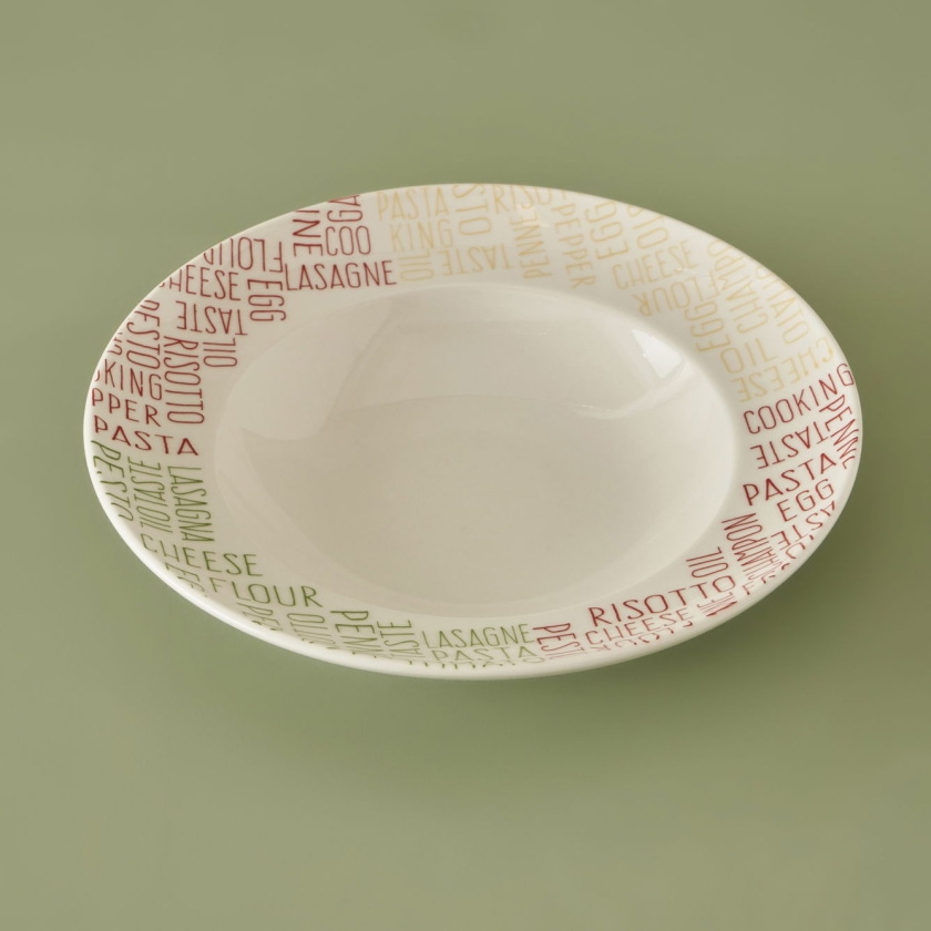 Colored Pasta Porcelain Plate 28 cm..