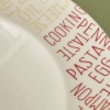 Colored Pasta Porcelain Plate 28 cm - White / Red / Green