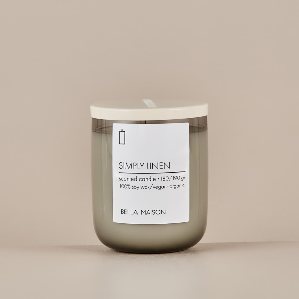 Simply Linen Soy Wax Candle 180 gr - Grey