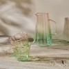Buckle Glass Mug 340 ml - Green / Pink