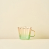 Buckle Glass Mug 340 ml - Green / Pink