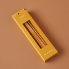 3 Pieces Hill Candlestick 25 x 2 cm - Mustard