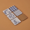 6 Pieces Bleu Blanc Coasters 10 x 10 cm - Blue / White