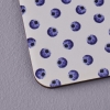 6 Pieces Blueberry Coaster 10 x 10 cm - Purple / White / Green