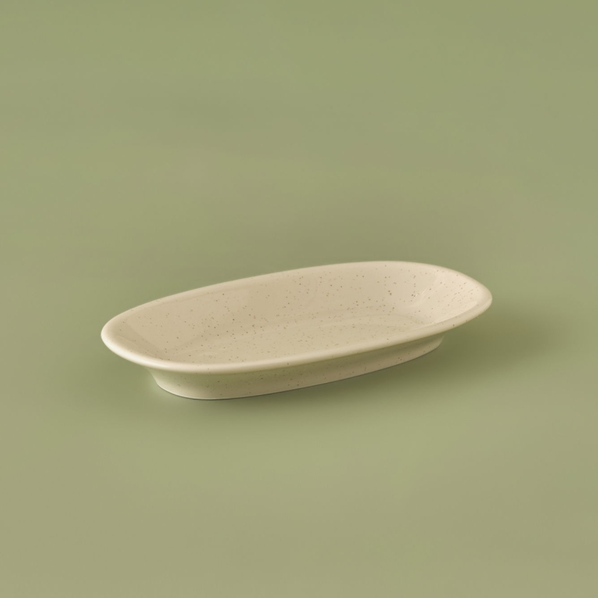 Sand Porcelain Serving Plate 19 cm ..