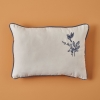 Bleu Blanc Embroidered Cushion Cover 35 x 50 cm - Blue / White