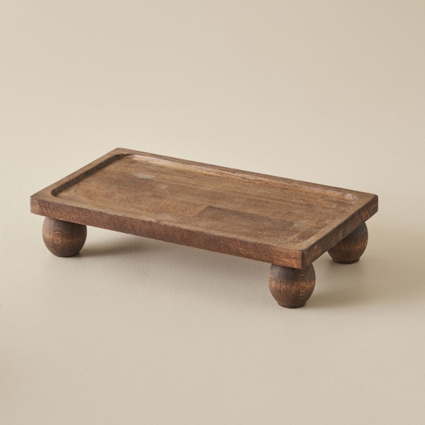 17 x 30 cm Wooden Rectangular Presentation Stand - Brown
