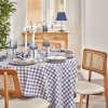 Bleu Blanc Cotton Tablecloth 150 x 250 cm - Blue / White