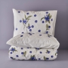 3 Pieces Blueberry  Cotton King Size Duvet Cover Set 240 x 220 cm - Purple / White / Green