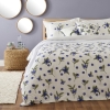 3 Pieces Blueberry  Cotton King Size Duvet Cover Set 240 x 220 cm - Purple / White / Green