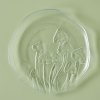 Mushroom Amorphous Glass Plate 28 cm - Natural