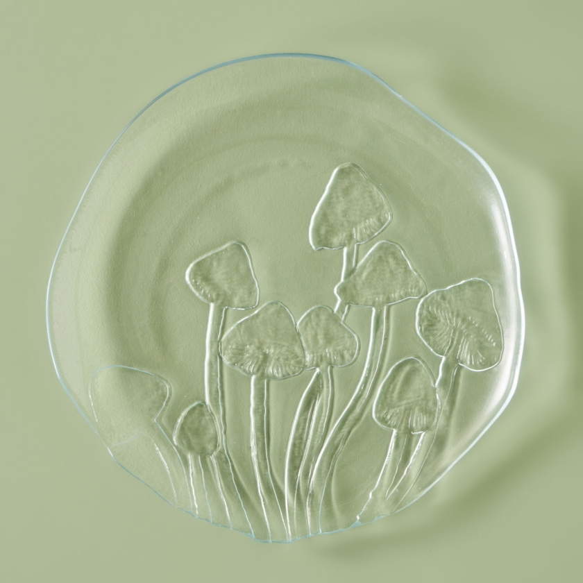 Mushroom Amorphous Glass Plate 28 c..