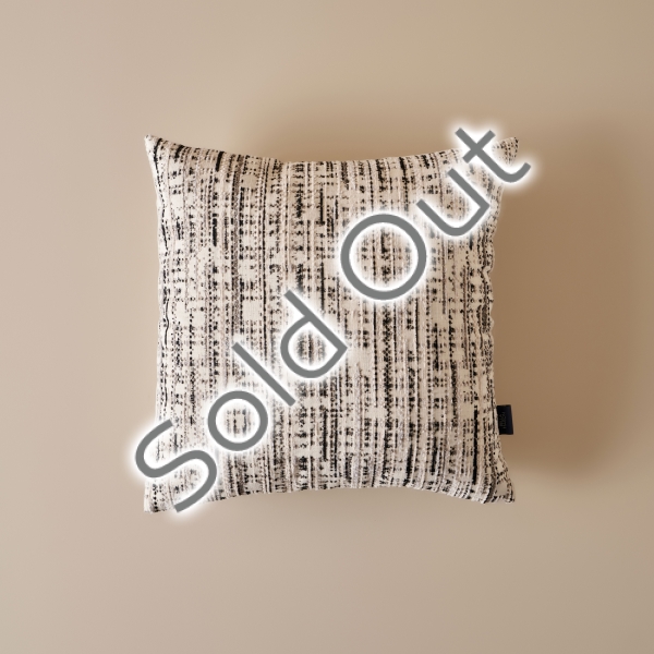 Milan Cushion 43 x 43 cm - Black / White