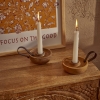 Truro Candle Holder 11 x 14.5 x 5 cm - Brown