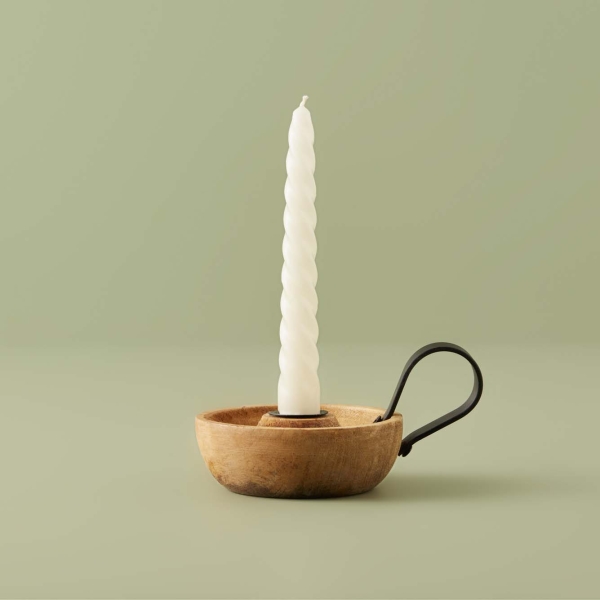 Truro Candle Holder 11 x 14.5 x 5 cm - Brown