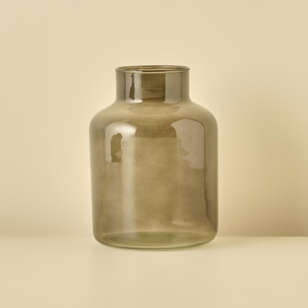 Recycle Lore Glass Vase 14 x 14 x 20 cm - Smoked