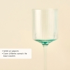 6 Pieces Stripe Glass Cup Set 440 ml - Green