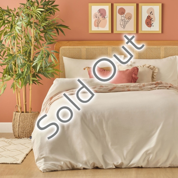 2 Pieces Supreme Cotton Satin Single Duvet Cover Set 160 x 220 cm - White