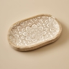 Aldo Mango Tree Decorative Plate 30 x 3.5 x 20 cm - Beige / White