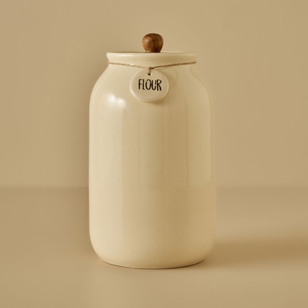Flour Ceramic Jar 2700 ml - Cream