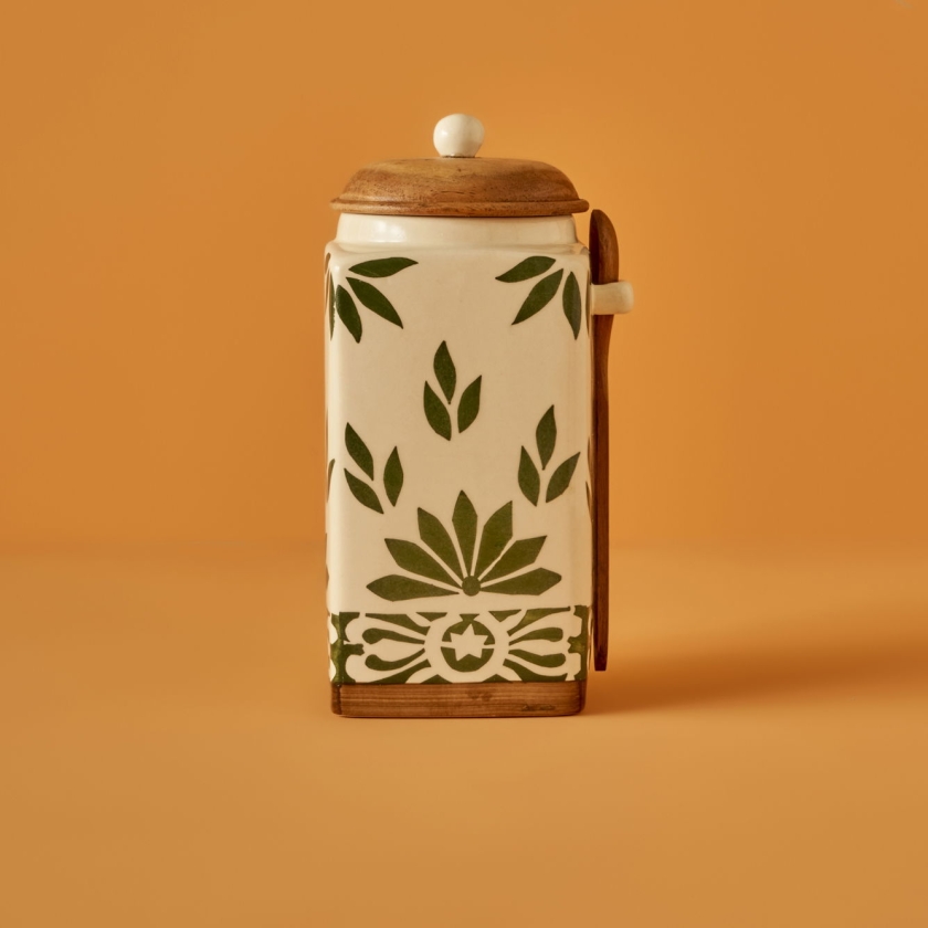 Molly Ceramic Jar 1900 ml - Cream