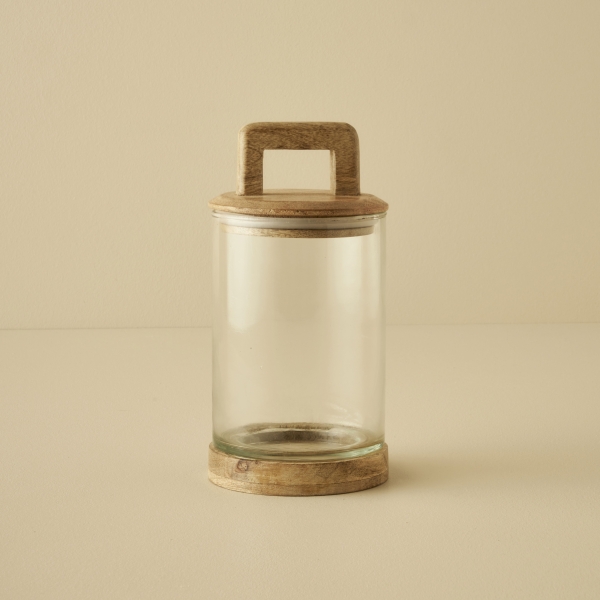 Verre Jar 800 ml - Transparent / Beige