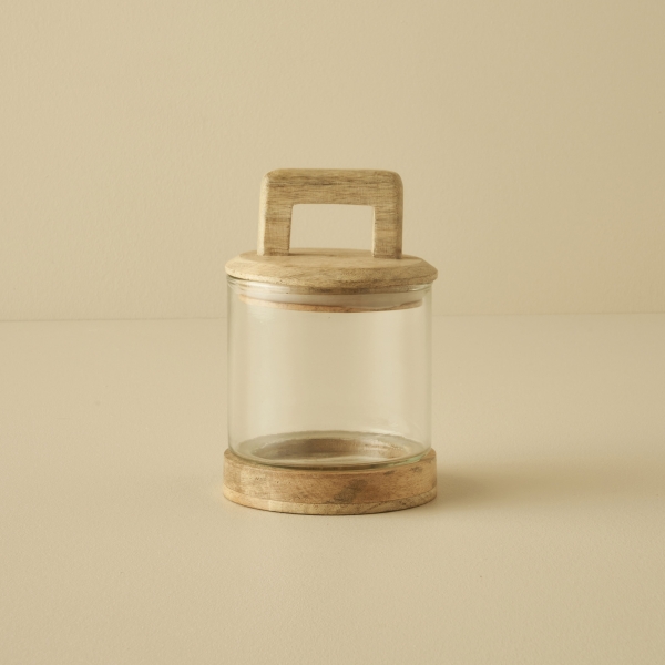 Verre Jar 600 ml - Transparent / Beige