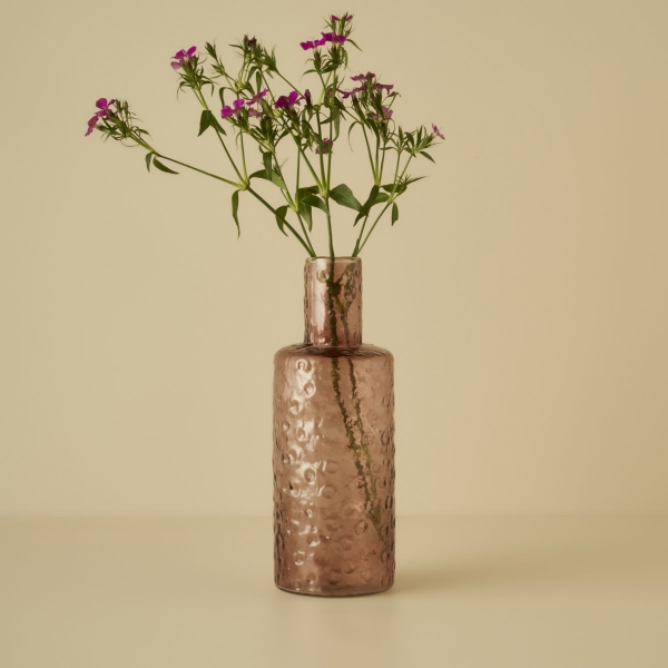 Wind Glass Vase 10 x 26 cm - Amber